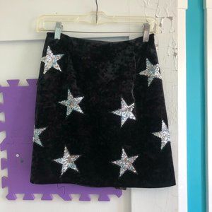 River Island Velvet Sequin Star Mini Skirt